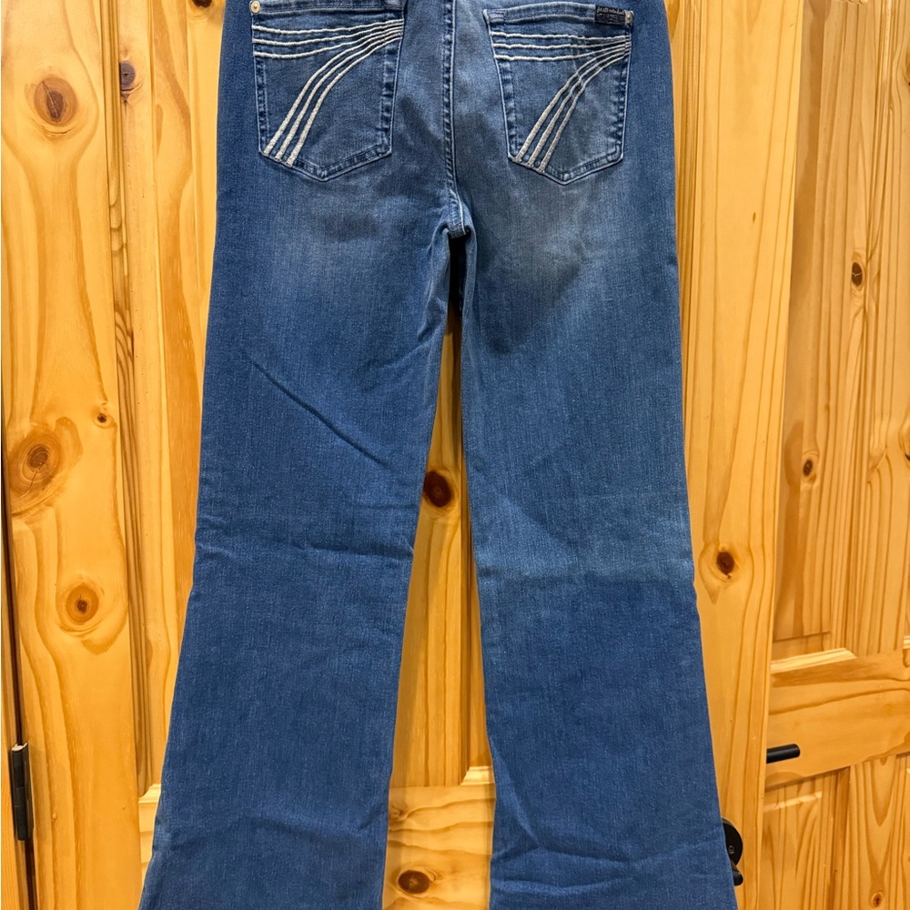 7 For All Mankind Dark Blue Flare Jeans - Picture 2 of 4